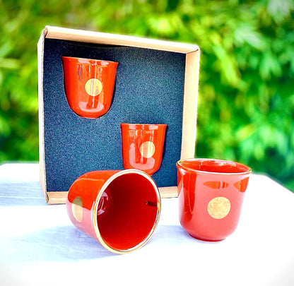 Single Espresso Becher 2er Set - Terracotta - THE COTTON COMPANY